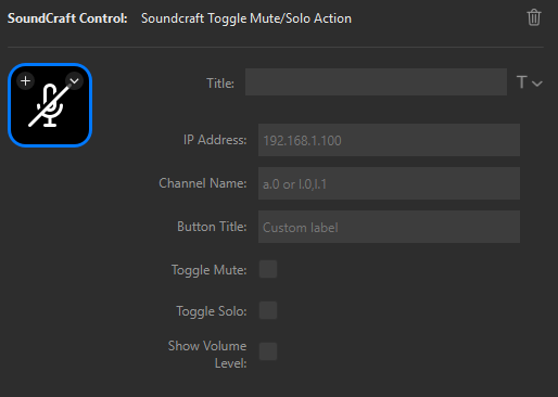 Toggle Mute/Solo Action Configuration Settings